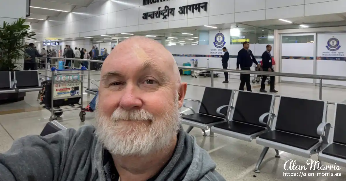 Alan Morris in Indira Gandhi International Airport.